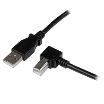 StarTech USBAB2MR Cable Adaptador USB para Impresora Acodado, 1x USB A Macho, 1x USB B Macho en Ángulo Derecho, 2m