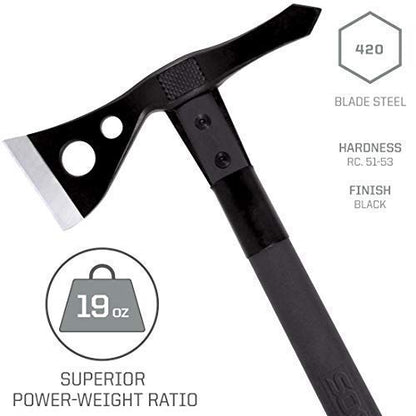 SOG Specialty Knives and Tools F01TN-CP Tactical Tomahawk with 2.75-Inch Steel Axe Blade and Black Ballistic Nylon Sheath, black finish