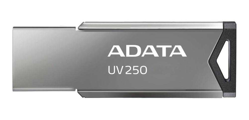 ADATA 32 GB Memoria Flash USB 2.0 Color Plata con Negro (Modelo UV250)