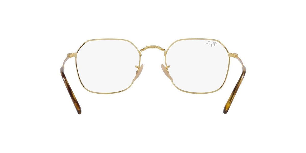 Ray-Ban Rx3694v Jim - Marcos cuadrados para anteojos graduadas, Gold/Demo Lens, 51 mm