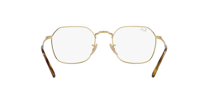 Ray-Ban Rx3694v Jim - Marcos cuadrados para anteojos graduadas, Gold/Demo Lens, 51 mm