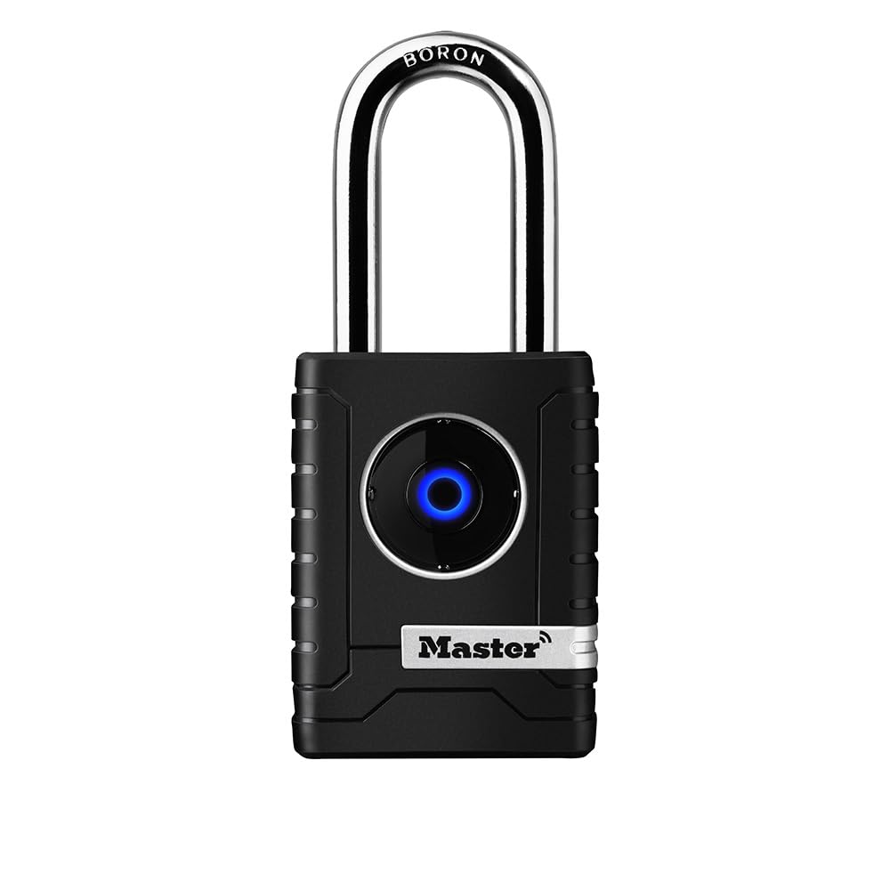Master Lock - Candado inteligente Bluetooth para exteriores con teclado, cerraduras inteligentes para herramientas, puertas, cobertizos, 2-7/32 pulgadas de ancho, 4401LHEC