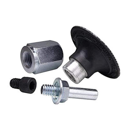 3M Roloc Almohadilla de Respaldo para Disco 5539, 2 in, Negro y Plata | Almohadilla de respaldo duradera y de cambio rápido