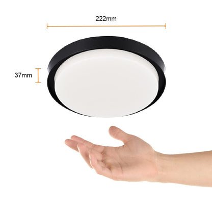 Tecnolite Lámpara Plafón LED 24 W - Luz de Día, IP54, IK05, Lámpara de Techo de Sobreponer Redonda, LED integrado