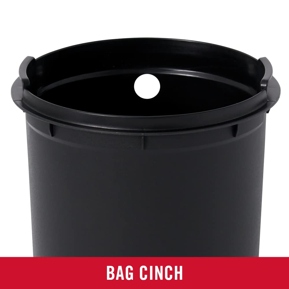 Rubbermaid – Cesto Redondo con Pedal para Baño, Recámara y Oficina en Casa, Bote de Acero Inoxidable Resistente a Huellas con Liner Interno Removible, Capacidad de hasta 6 L, Gris Carbón 2179250