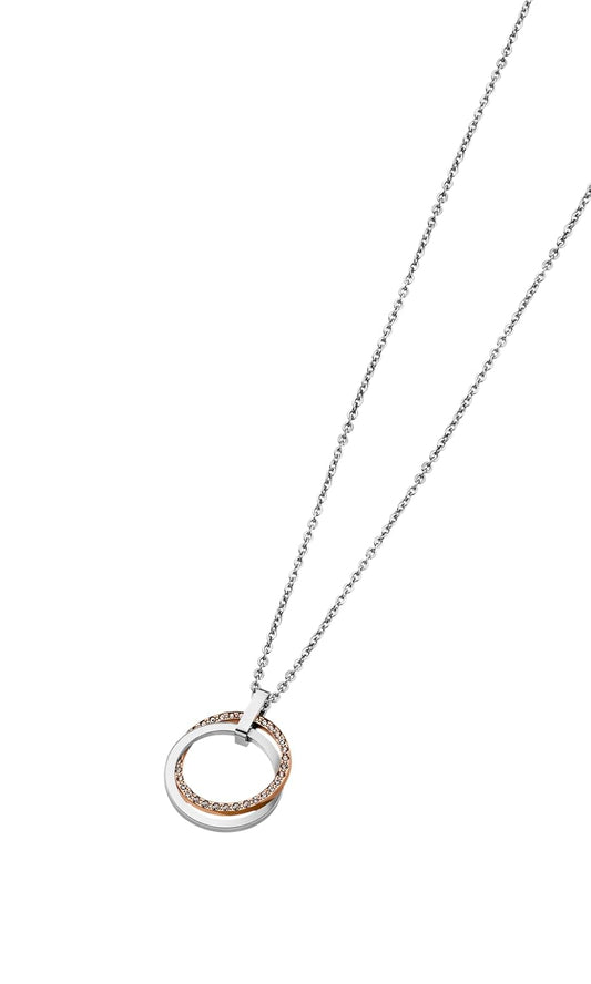 Lotus Style Collar urban woman para dama en tono plateado