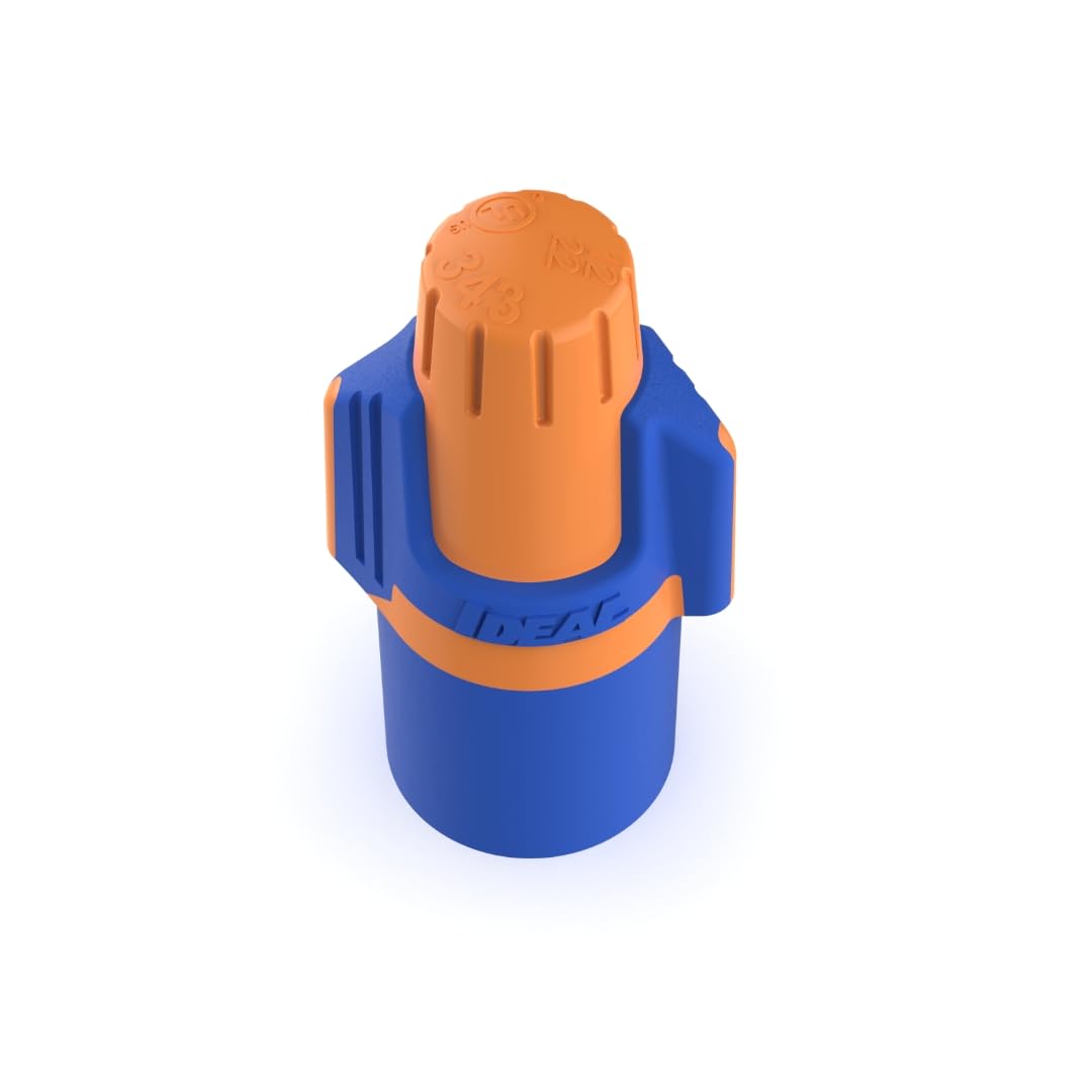 Ideal Twister ProFLEX Mini Conector de Alambre 30-343 | Naranja/Azul, Caja de 100, 22 a 12 AWG, Comfort SureGrip, Falda Flexible