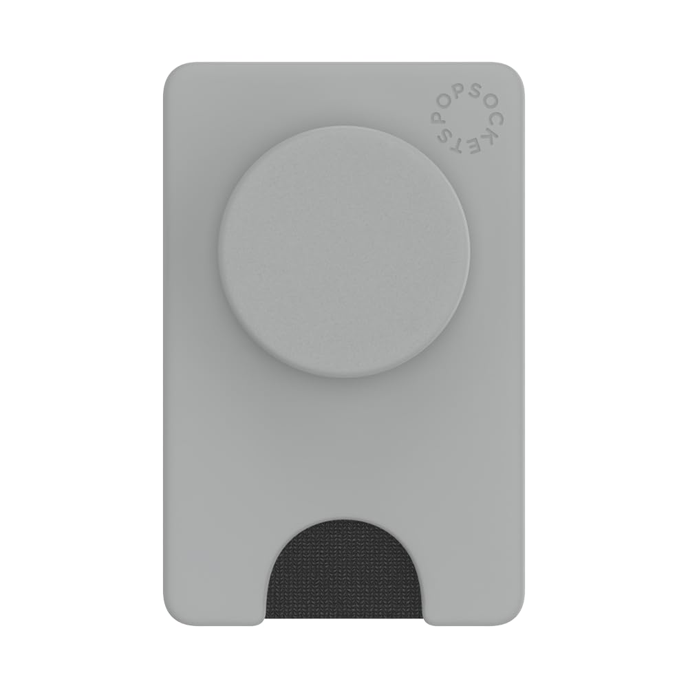 PopSockets - Funda para teléfono con asa expansible para teléfono, tarjetero, gris tecnológico