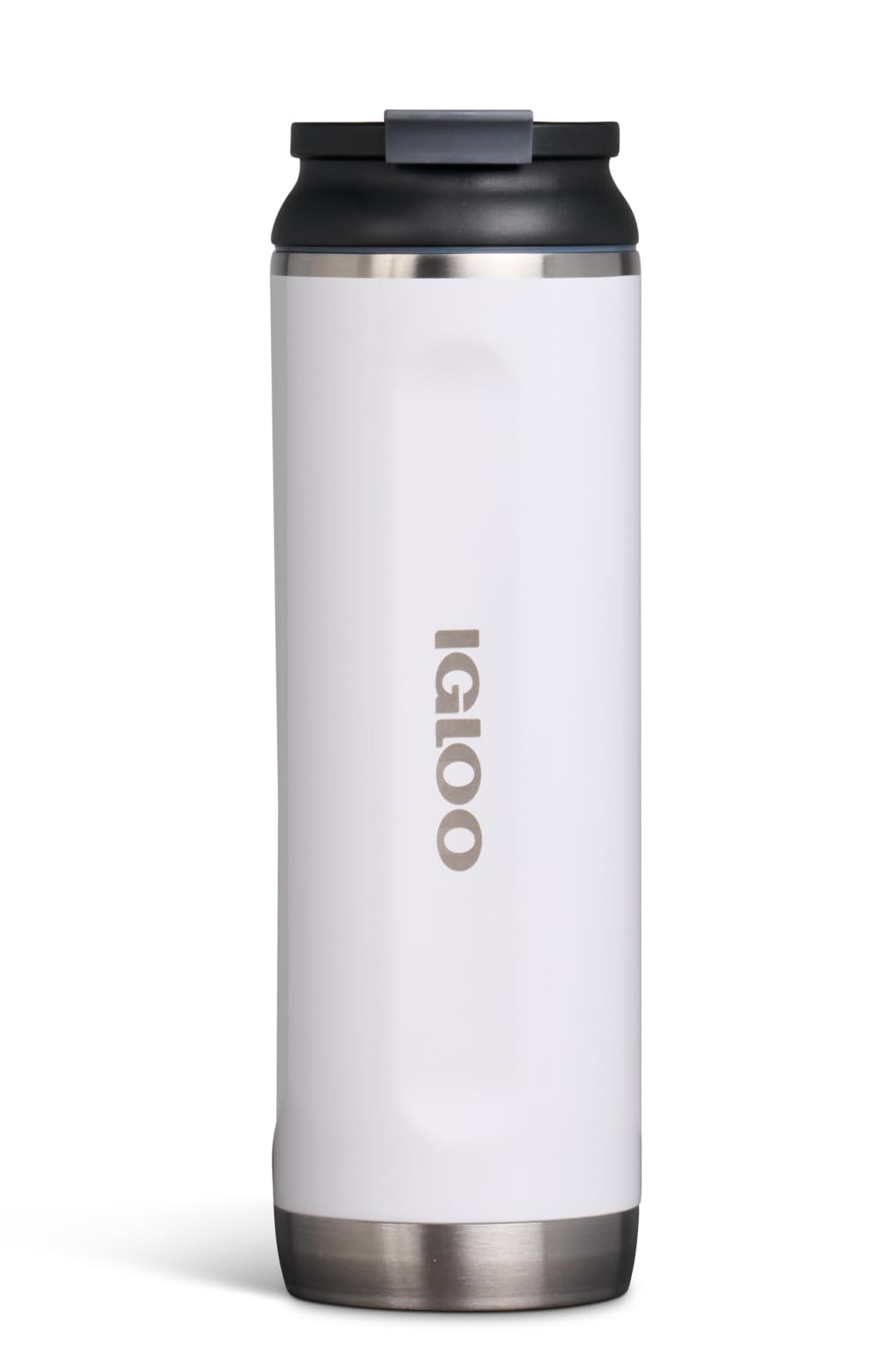 Igloo Vaso de Acero Inoxidable Flip 'n' Sip, 591-946 ml - Wht.sstl - 591.47 mililitros - Moderno