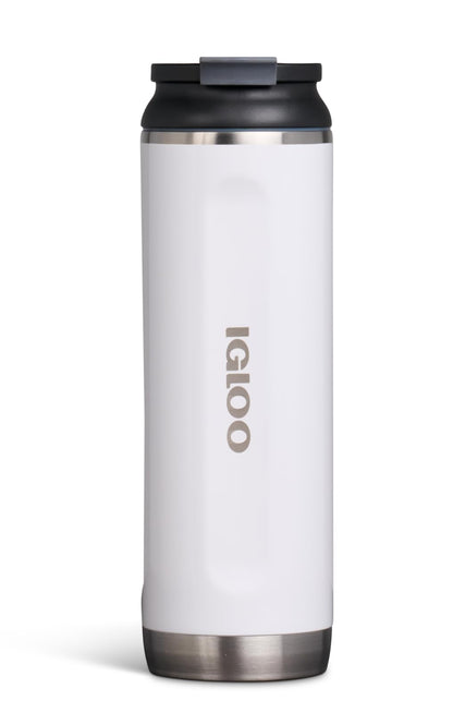Igloo Vaso de Acero Inoxidable Flip 'n' Sip, 591-946 ml - Wht.sstl - 591.47 mililitros - Moderno