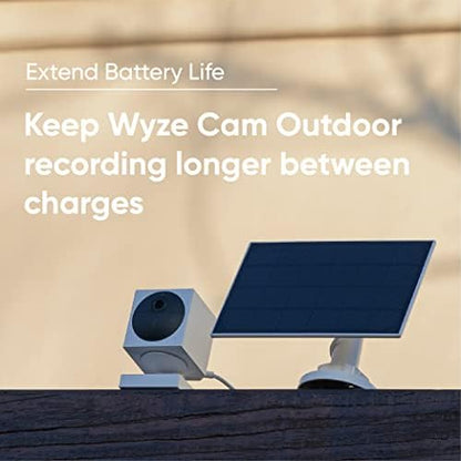 WYZE - Panel solar compatible con Wyze Cam Outdoor v1/v2 y Battery Cam Pro, potencia continua con carga de 2,5 W y 5 V