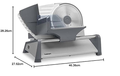 Cuisinart Kitchen Pro - Cortadora de alimentos, Plateado | Cuchilla ondulada 19 cm acero extraíble, Ajuste rebanadas 0.8-12.7 mm, Carcasa acero con aluminio, ideal para carnes y quesos