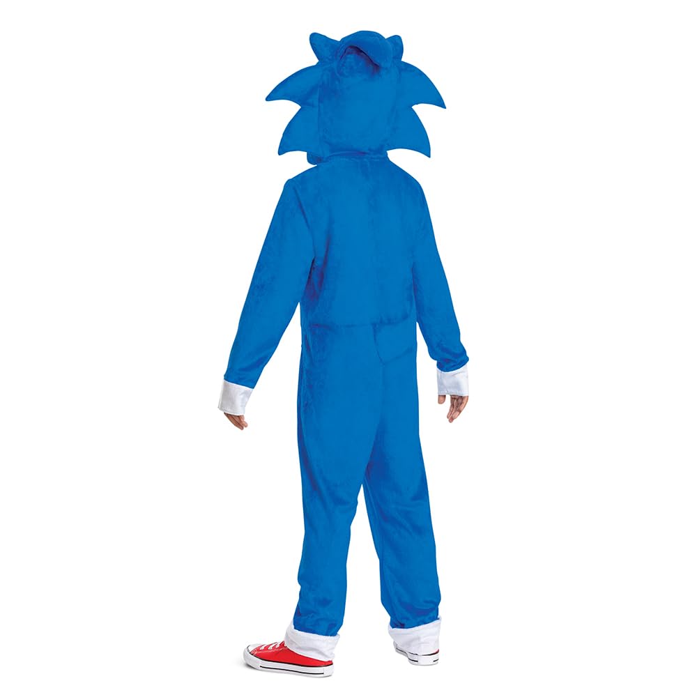 Disfraz de Sonic the Hedgehog, disfraz oficial de la película Sonic y tocado, talla M para niños (7-8)