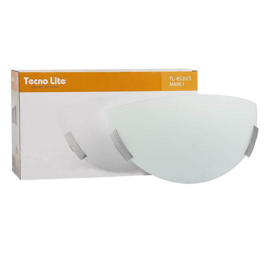 Tecnolite Lámpara Interior, Lámpara de Pared, Base E27, 100 - 240 V, Color Cristal Aperlado