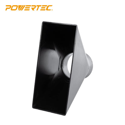 POWERTEC 70151 Campana de Polvo Rectangular 4 x 10 Pulgadas Montaje Pared Negro