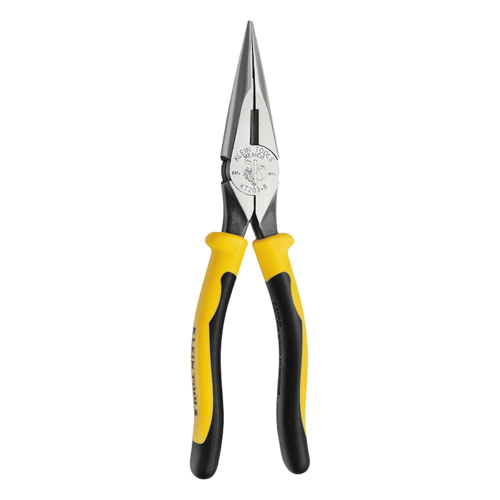 KLEIN TOOLS KT203-8 | Pinzas De Punta Cónica | 8" | Máxima Precisión | Pinzas electricista de 8" con punta cónica y agarre firme, ideales para trabajar con precisión en espacios reducidos.