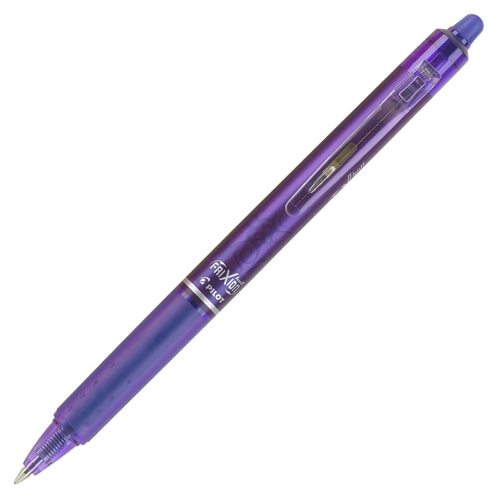 Pilot FriXion Clicker Bolígrafo Retráctil de Tinta Borrable - Caja con docena - Púrpura
