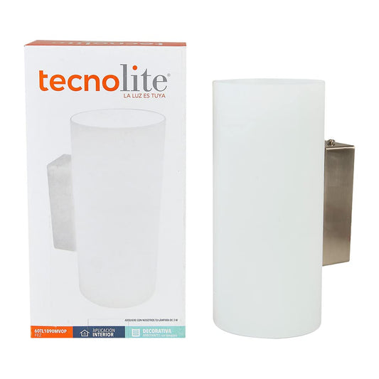 Tecnolite - Lámpara de Pared Arbotante Cristal, Potencia Máx. 40 W, 1 Base G9, Sobreponer, No incluye foco