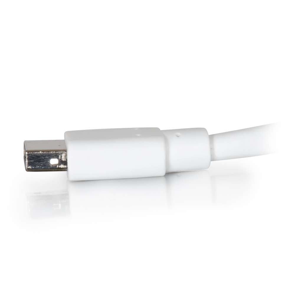 C2G 54411 Mini DisplayPort Cable M/M - Digital Audio Video, White (6 Feet, 1.82 Meters)