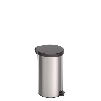 TRAMONTINA - Basurero con Pedal 20 L, de Acero Inoxidable, Tapa de Plástico, Higiénico, Práctico y Duradero, con Asa para el Transporte, Ideal para Bolsas de Basura