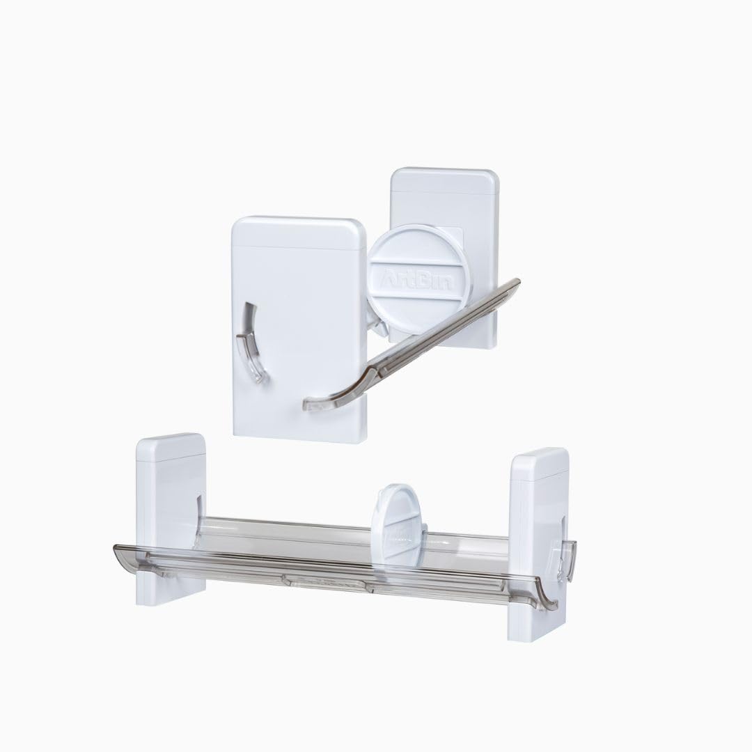 ArtBin 6870RSR Estante de almacenamiento de cinta | Sostiene bocinas de cinta para salas de manualidades y envoltorio de regalos, uso en pared o mesa, estante duradero, blanco
