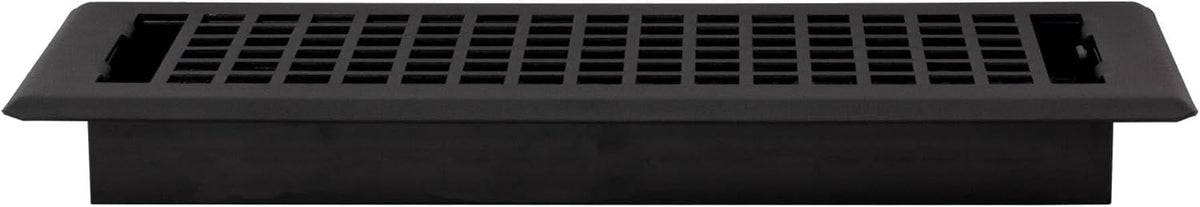 Decor Grates LTH412-BLK - Registro de suelo de celosía, 4 x 12 pulgadas, negro, 3 pies cuadrados