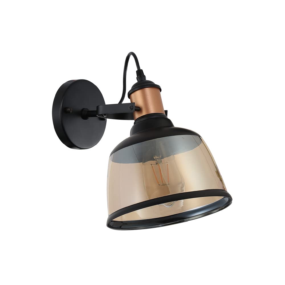 Tecnolite Lámpara de Pared Arbotante Cristal, Potencia Máx. 60 W, 1 Base E27, Sobreponer, No incluye foco
