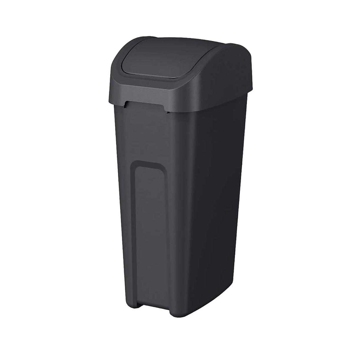 Guateplast Bote de Basura 50 L | Negro, tapa swing removible, libre de BPA, resistente