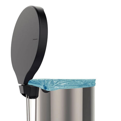 TRAMONTINA - Basurero con Pedal 30 L, de Acero Inoxidable, Tapa de Plástico, Higiénico, Práctico y Duradero, con Asa para el Transporte, Ideal para Bolsas de Basura de 40 L hasta 60 L