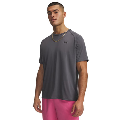Under Armour Playera de Entrenamiento Cuello V para Hombre - L Alto - (025) Castlerock - Negro