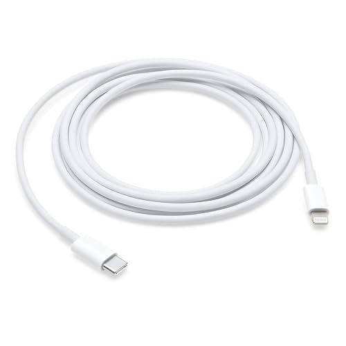 Cable de USB-C a Lightning (2 m) | Carga del dispositivo y transferencia de datos con 2 m de longitud y conectores USB-C a Lightning