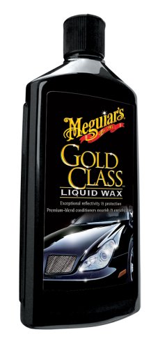MEGUIAR'S G7016 Gold Class Carnauba Plus Premium Cera líquida de 16 onzas líquidas + Oficial Gold Class Esponjas Aplicadores W0004 4 Piezas