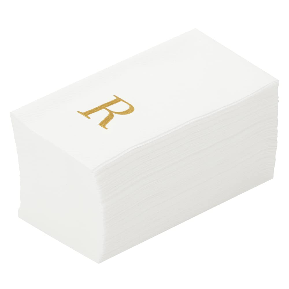 Restaurantware Toallas de Papel Luxenap Letra Dorada H, Paquete de 50 - Oro - 50 Unidades - R