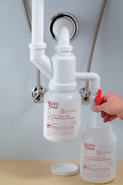 Practicon Gleco Trap System, Kit de Trampa para Fregadero de Arcilla y Yeso, 64 onzas
