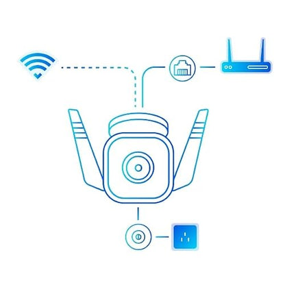 Tapo TP-Link TC65, Nuevo cámara de Seguridad Wi-Fi para Exteriores, 3MP, Visión Nocturna, Audio Bidireccional. Cloud Video Recording, Funciona con Alexa