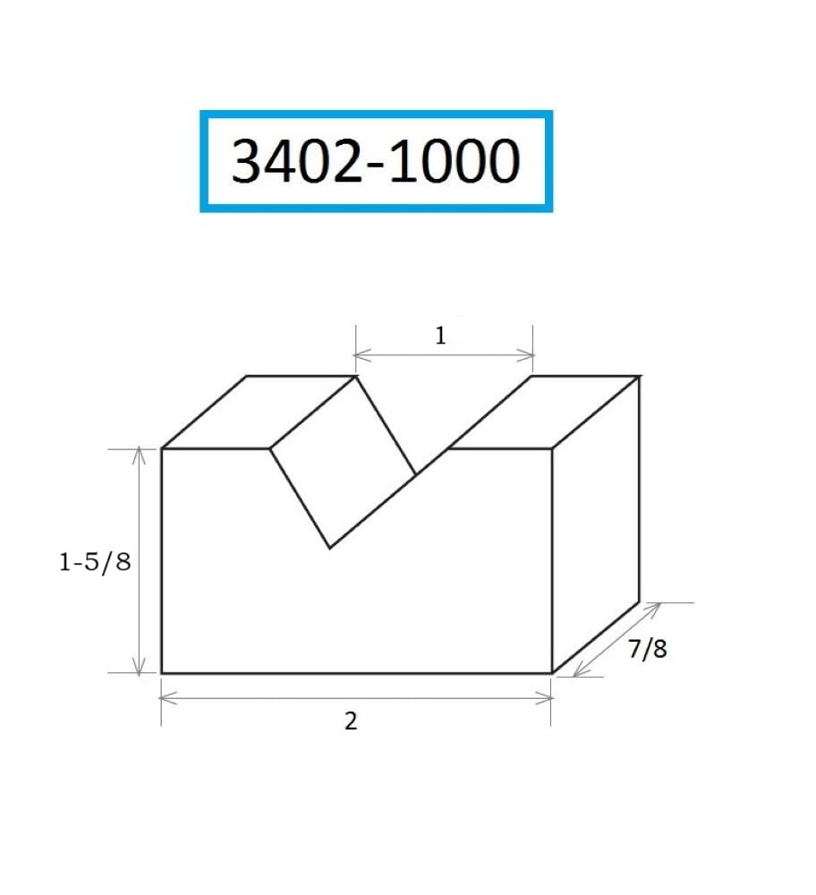 HHIP 2 X 1-5/8 X 1-3/8 INCH CAST IRON V BLOCK SET (3402-1000)