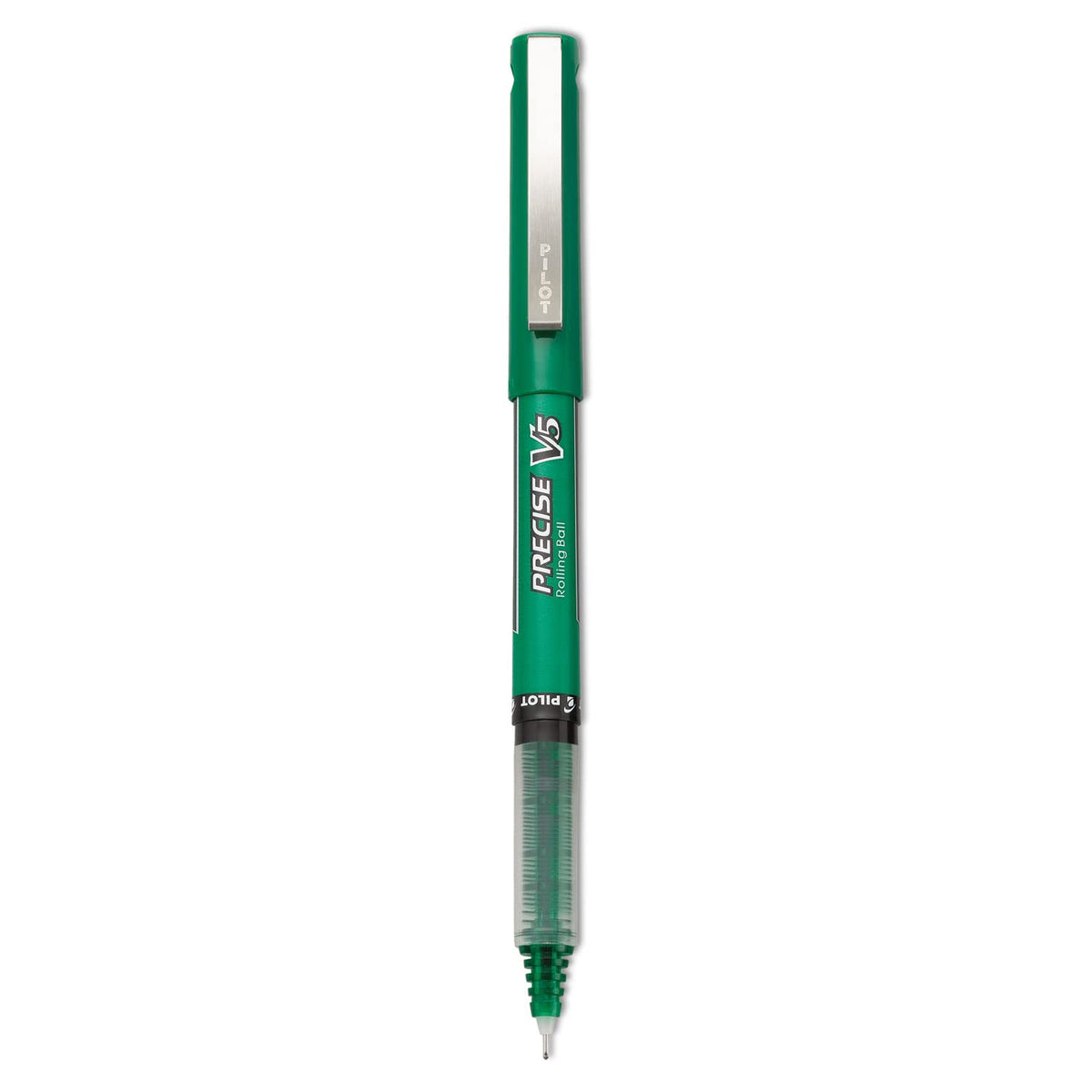 Pilot - Bolígrafos giratorios Precise V5 Stick, punta extrafina, tinta verde, paquete de 12 (25104)