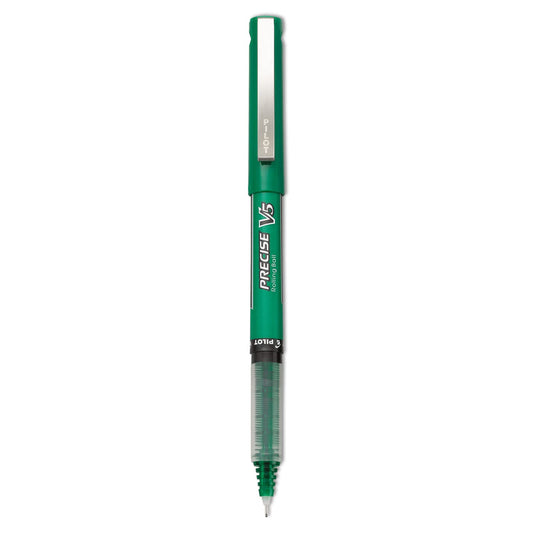 Pilot - Bolígrafos giratorios Precise V5 Stick, punta extrafina, tinta verde, paquete de 12 (25104)