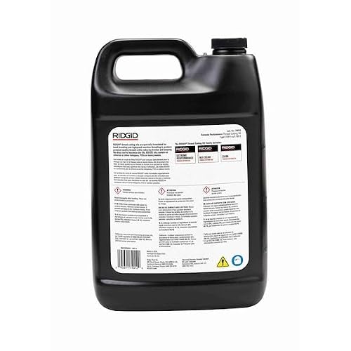 RIDGID - Aceite para Cortar Roscas 74012, Alto Rendimiento, 1 Galón, Tuberías, Eliminación de Metal, Plomería Profesional