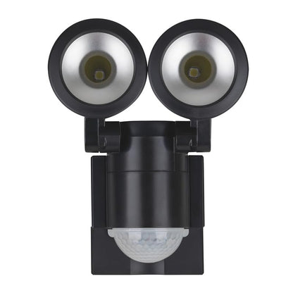 Estevez A-212 Reflector Doble Led con Sensor Pir para Pilas Outdoor Lite Plus 2X1W, Led, Color Negro
