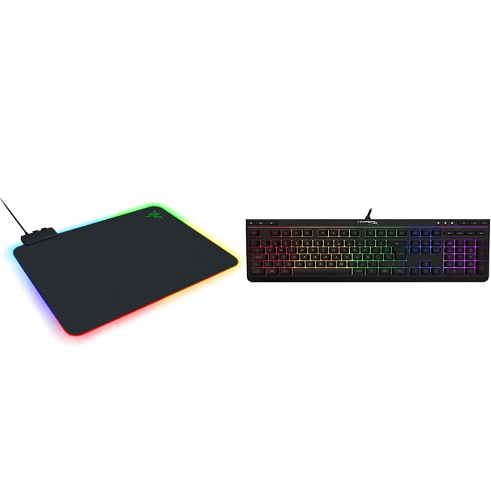 Razer Firefly Hard V2 Alfombrilla para Mouse Gaming con Chroma RGB - 27.53 x 35.53 x 0.36 cm - Gaming Mouse Pad + Teclado