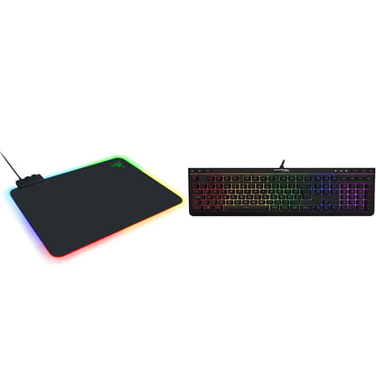 Razer Firefly Hard V2 Alfombrilla para Mouse Gaming con Chroma RGB - 27.53 x 35.53 x 0.36 cm - Gaming Mouse Pad + Teclado