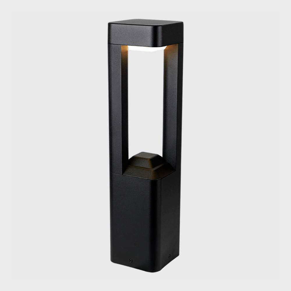 Tecnolite Lámpara Exterior Sobreponer Piso, LED Integrado, Negro 10HLED1205MV30N