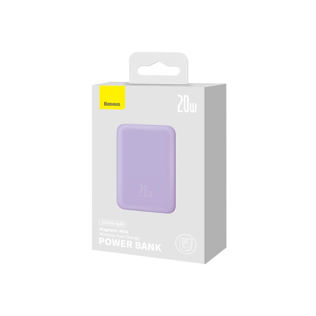 Baseus Mini Power Bank magnetica 10000mAh 20W de Carga rápida e inalambrica, Morado