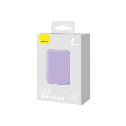 Baseus Mini Power Bank magnetica 10000mAh 20W de Carga rápida e inalambrica, Morado