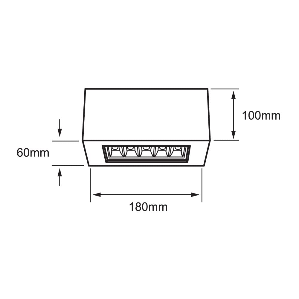 Tecnolite Lámpara Spot LED de Sobreponer 8 W, 5 Salidas de Luz, No atenuable, LED integrado