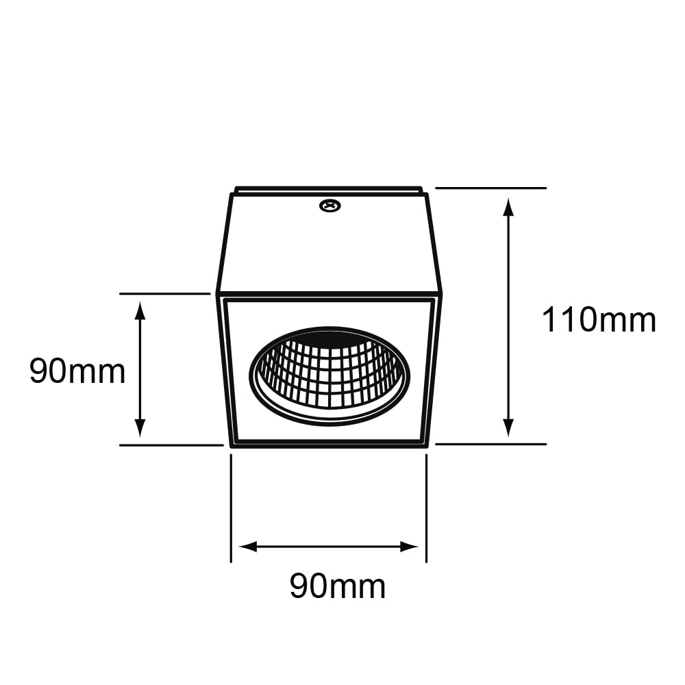 Tecnolite Lámpara de interior Spot LED para sobreponer, 10 W, Luz suave cálida