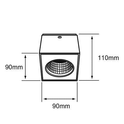 Tecnolite Lámpara de interior Spot LED para sobreponer, 10 W, Luz suave cálida