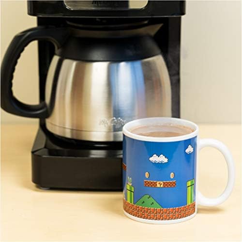 Taza Mario Bros que Cambia con Calor - Taza Oficial Nintendo, Regalo Retro para Gamers, 300ml