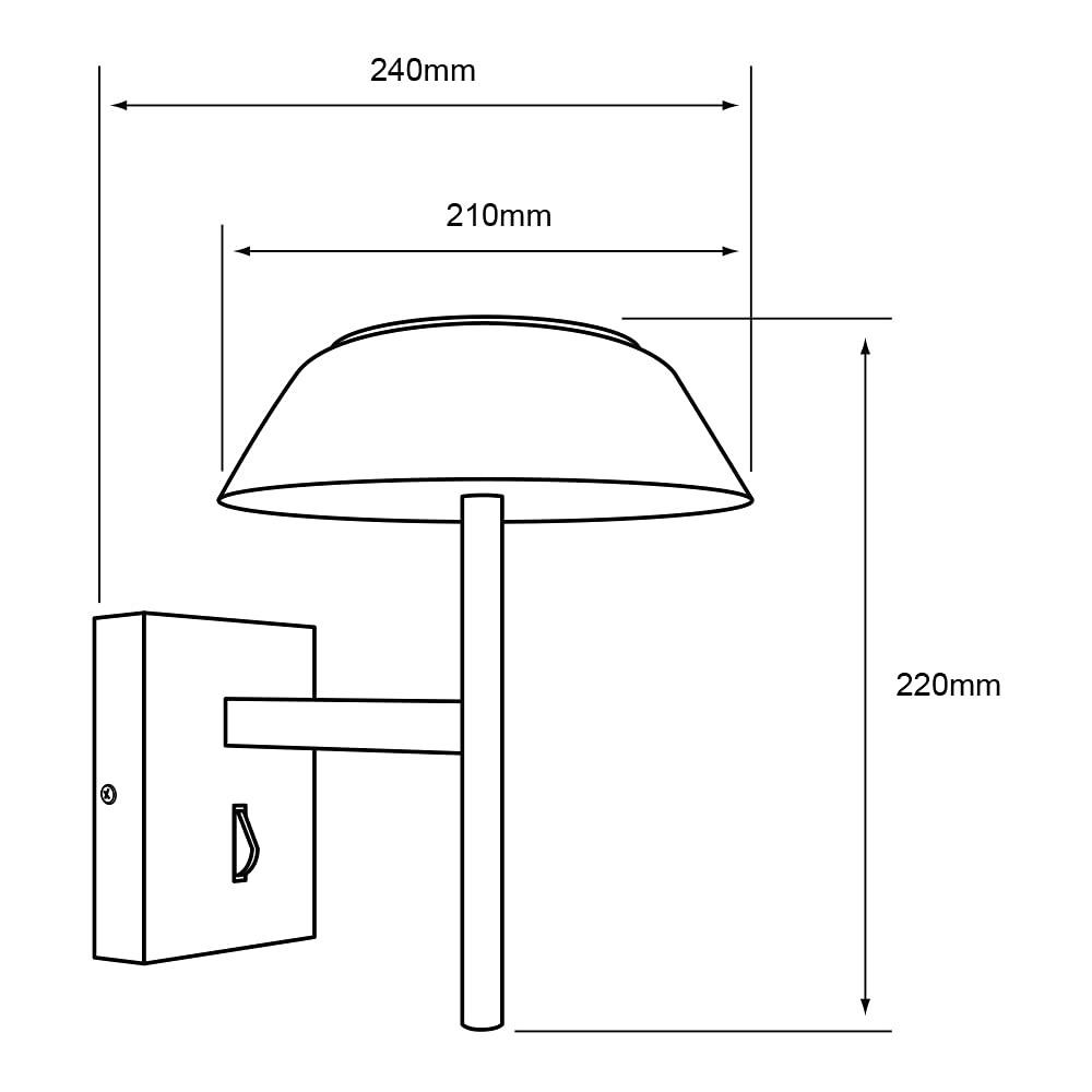 Tecnolite - Lámpara de Pared Arbotante LED Circular 10 W, Luz Suave Cálida, Interiores, No atenuable, LED integrado